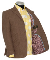 Kenny Jones tweed brown herringbone winter blazer