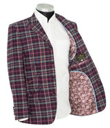 Weller Multicolor Tartan Check Peak Lapel 4 Button Mod Suit