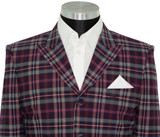 Weller Multicolor Tartan Check Peak Lapel 4 Button Mod Suit