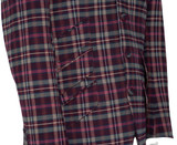 Weller Multicolor Tartan Check Peak Lapel 4 Button Mod Suit