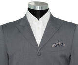 John Steel Grey Peak Lapel 4 Button Mod Blazer