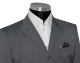 John Steel Grey Peak Lapel 4 Button Mod Blazer