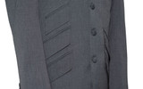 John Steel Grey Peak Lapel 4 Button Mod Blazer