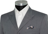 John Steel Grey Peak Lapel 4 Button Mod Blazer