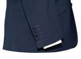 John Steel Midnight Blue Peak Lapel 4 Button Mod Blazer