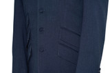 John Steel Midnight Blue Peak Lapel 4 Button Mod Blazer