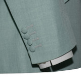 John Steel Pastel Green Peak Lapel 4 Button Mod Blazer