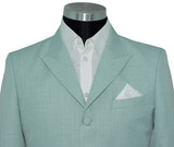 John Steel Pastel Green Peak Lapel 4 Button Mod Blazer