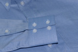 Button Down Soft Cotton Herringbone Sky Long Sleeve Mod Shirt