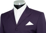 Weller Purple Peak Lapel 3 Button Mod Suit