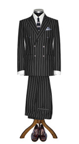 Black pin stripe suit
