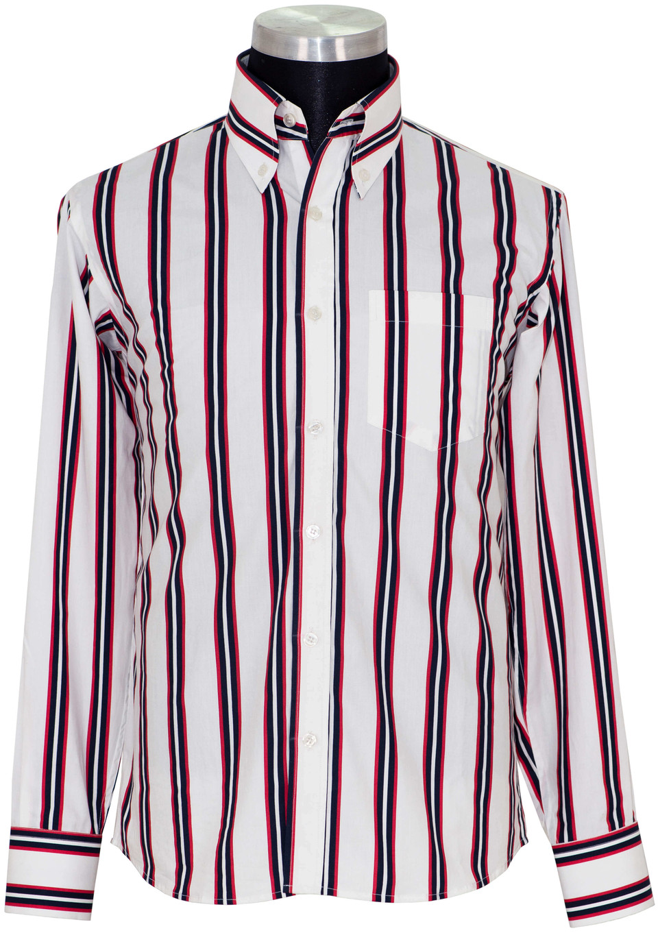 Mod shirt I Classic 60's style high collar men's stripe shirt