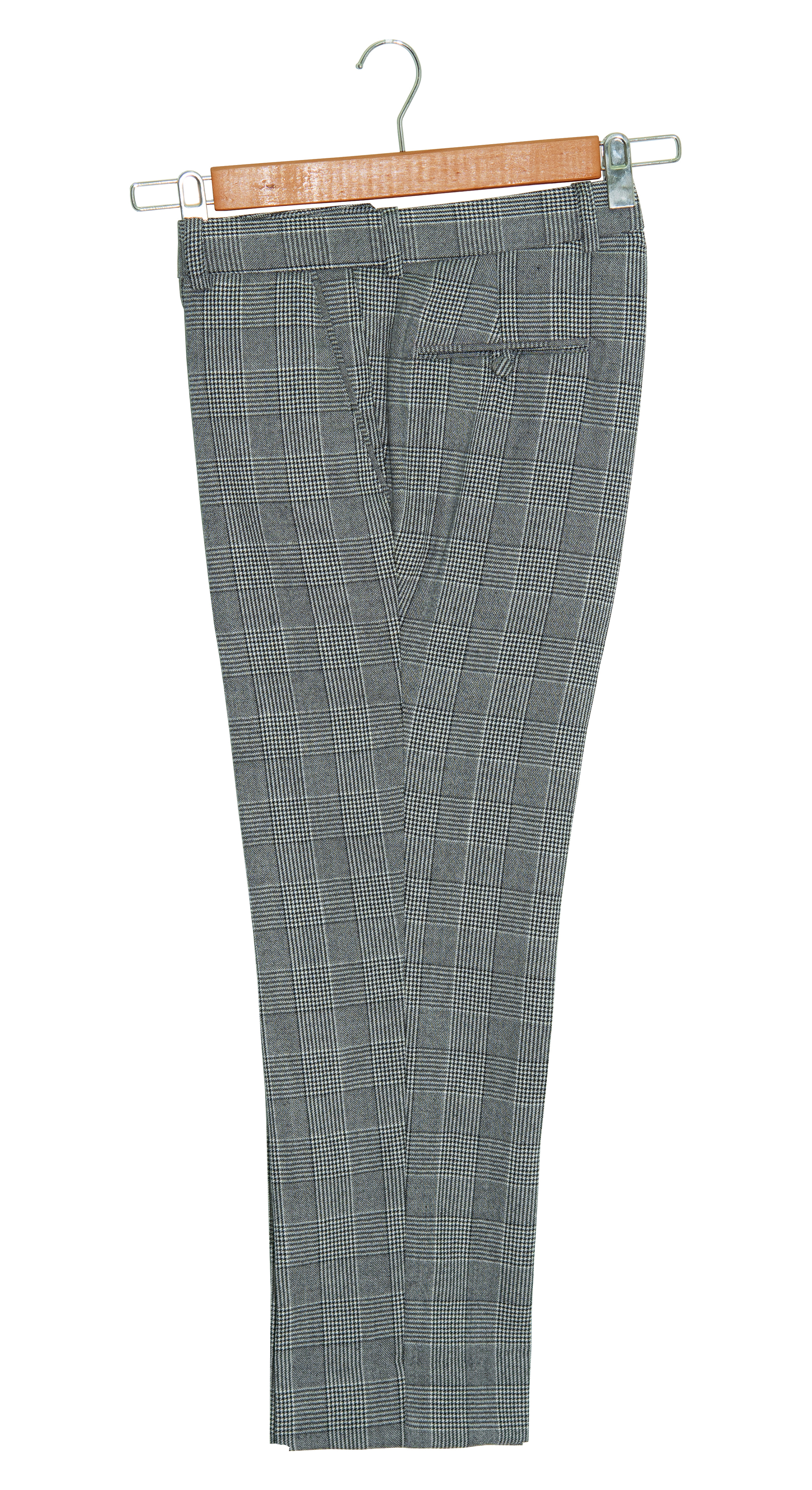 Ben Sherman  Mens Grey Pink Check Slim Trouser  Suit Direct