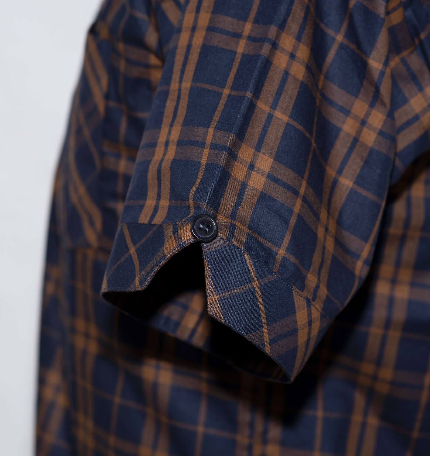 Mod shirt | button down dark brown check shirt