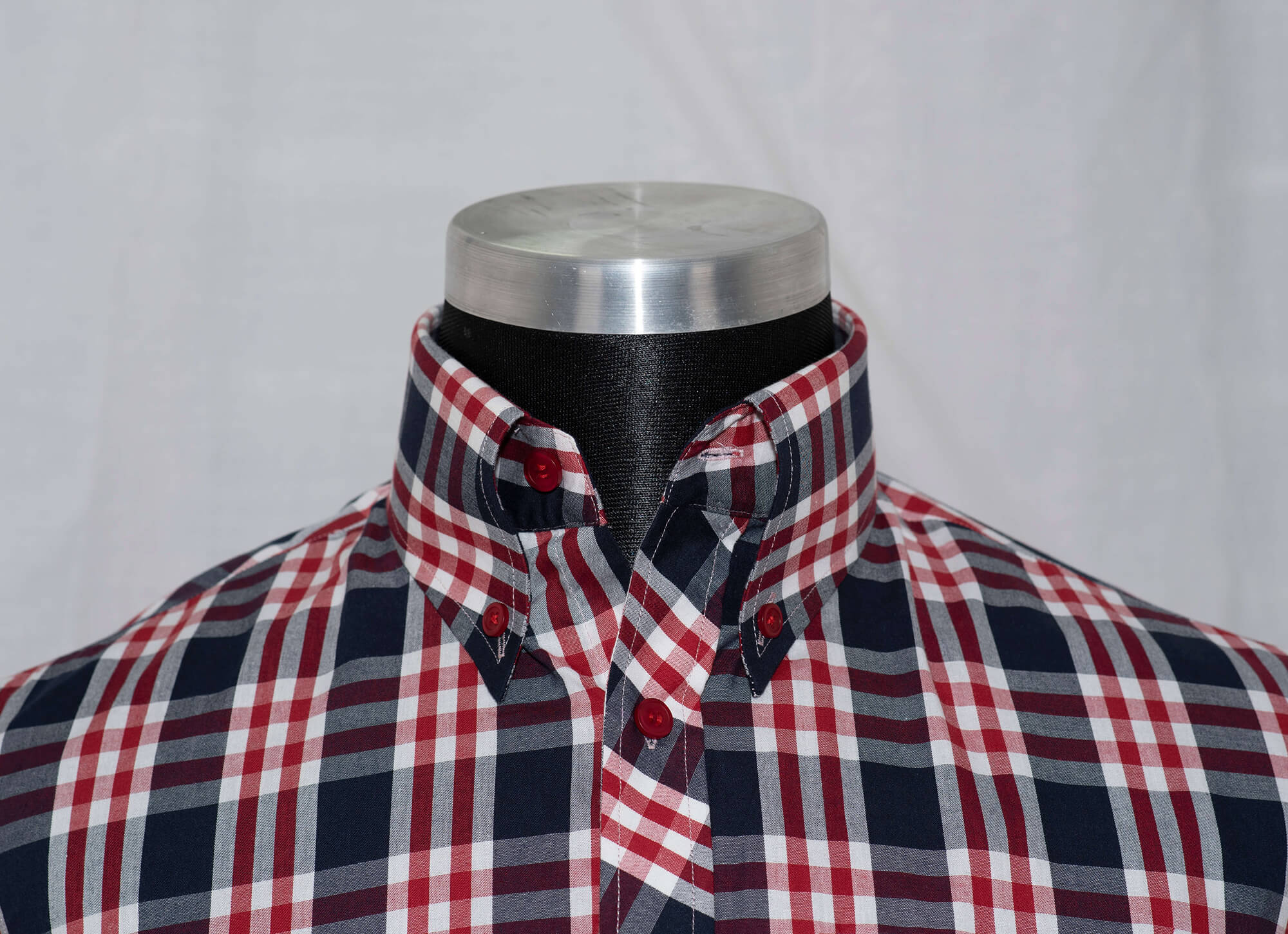 Mod shirt | button down red & white check shirt