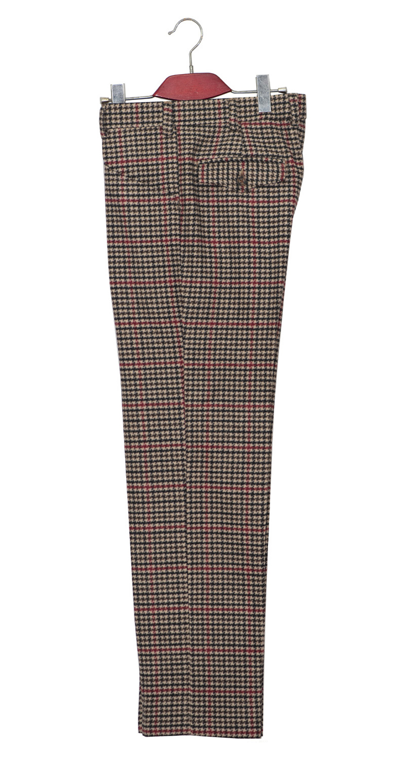 Skinny Dogtooth Suit Trousers | boohooMAN