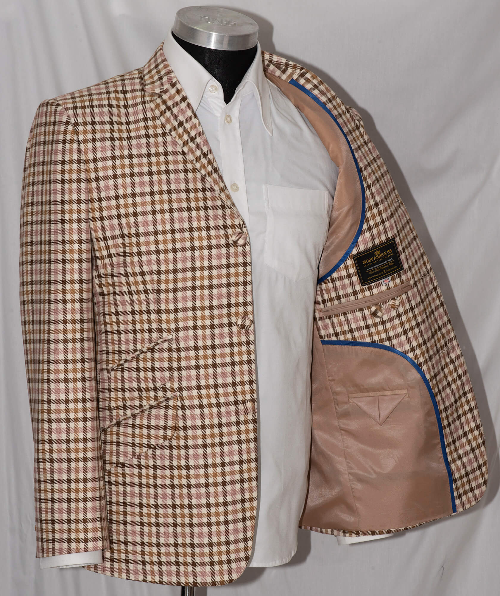 Mike smith gun club check brown jacket 1960's