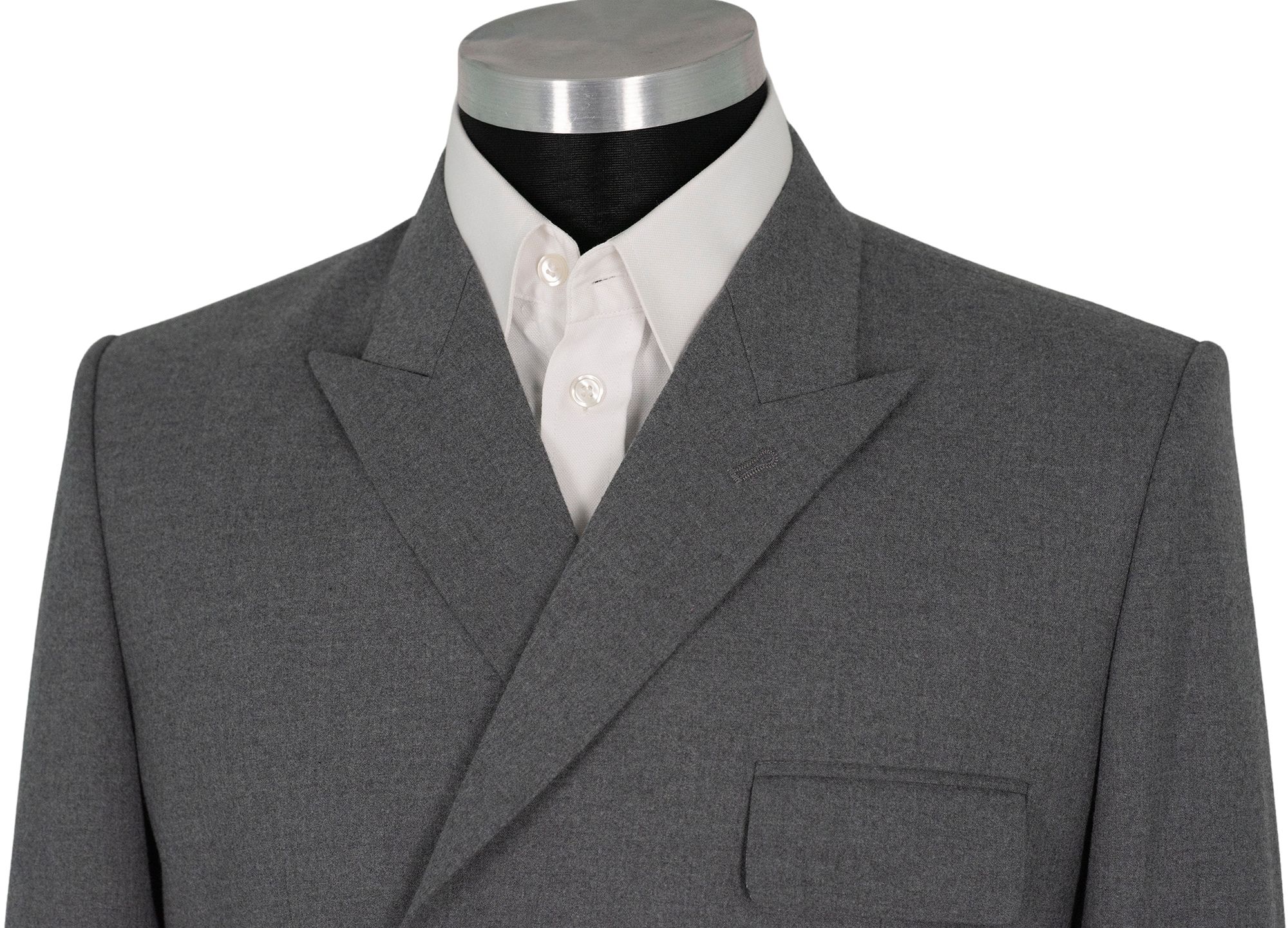 【Rrrr】DOUBLE LAPELED DOUBLE BREASTED Double-Breasted Gray Checked Peak | Bestfit Menswear