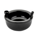 ceramic cereal bowl hand pipe - black