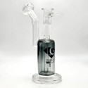 Diamond Gold Glass 6" Rig Sidecar Stem Black Fume