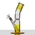 12" Fumed American Made Glass Straight Bent Neck Water Pipe