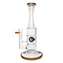 Titan 10" Stemless Double Turbine Water Pipe Brown