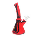 Waxmaid Hobee 8" Silicone Water Pipe red black