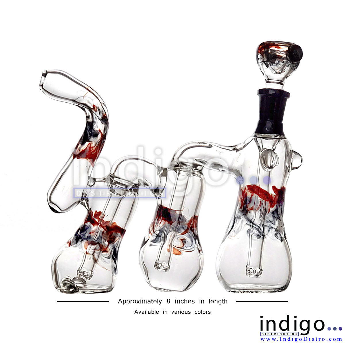 Triple Chamber Glass Bubbler with Glass Bowl
