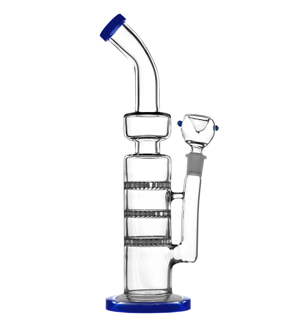 Water Pipe, Mini Inline Percolator Water Pipe w/ Quad Dots