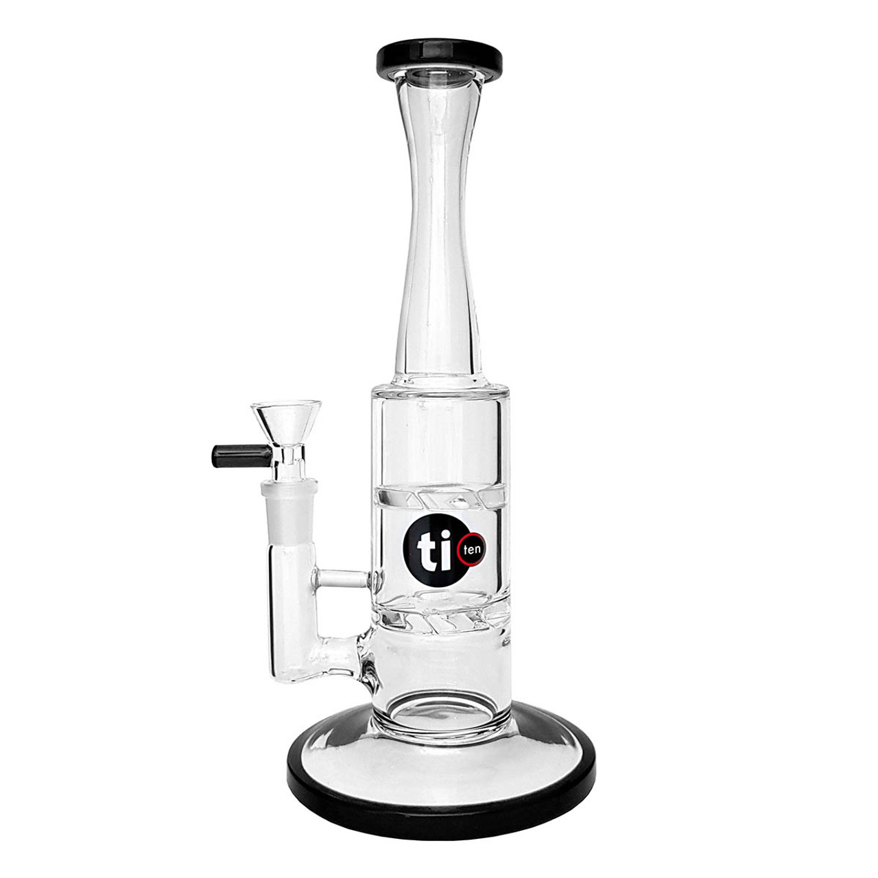 10 GLASS TOBACCO WATER PIPE WITH SPINNER 331GM