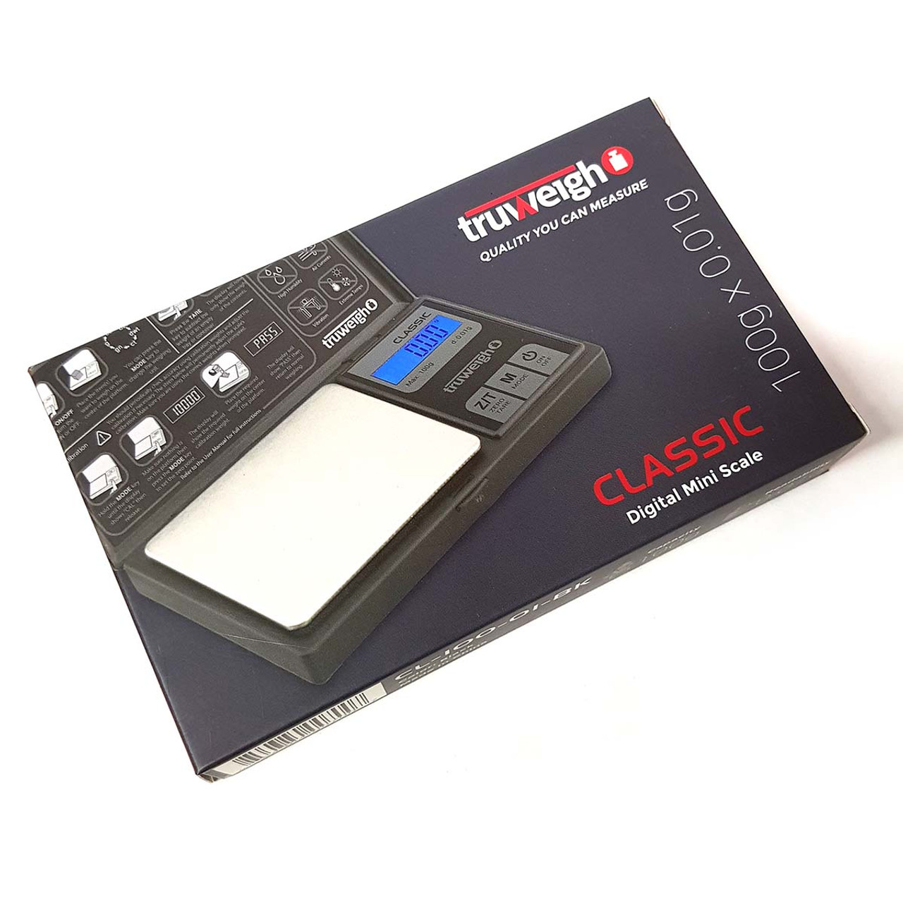 Truweigh APEX Digital Mini Scale - 100g x 0.01g - Black Portable Scale