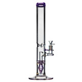 JM Flow 16" Staight Stemless Glass Water Pipe with Diamond Perc