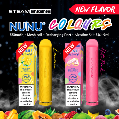 Steam Engine Nunu Colours 3,000 Puffs Disposable Vapes
