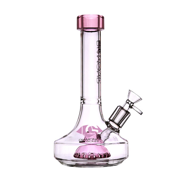 Diamond Gold Glass 9" Vase Bong DGW1016