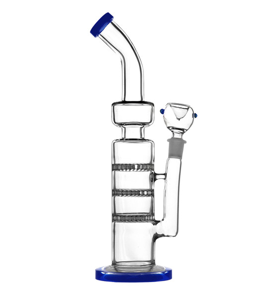 12" Triple Fritted Percolator Water Pipe Bong