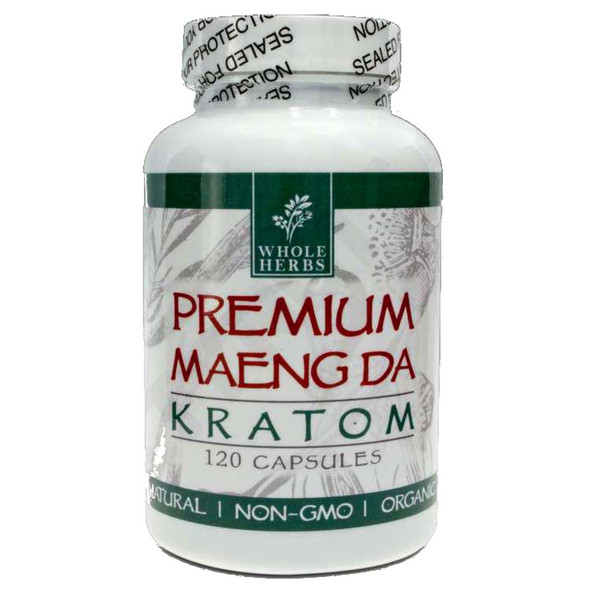 Whole Herbs Premium Red Vein Maeng Da Kratom Capsules