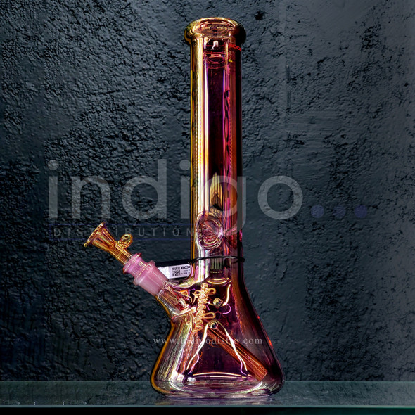 ROOR Gold Fume Beaker 14" 50x5 Water Pipe