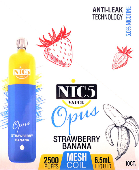 Nic5 Vapor Opus Mesh Coil Disposable Vape 2500 Puffs Nic5 Vapor Opus Mesh Coil Disposable Vape 2500 Puffs