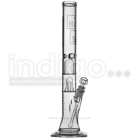 HiSi Glass Water Pipe 19" Straight Double Bell Perc 2.0