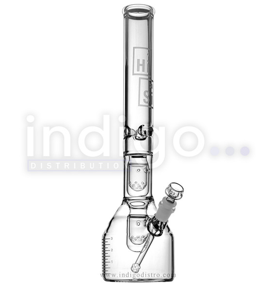 HiSi 18" Glass Water Pipe Triple U Perc 2.0 Beaker UK3