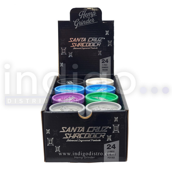 Santa Cruz Shredder 2-Piece Hemp Grinder 2.2" - 24 pack