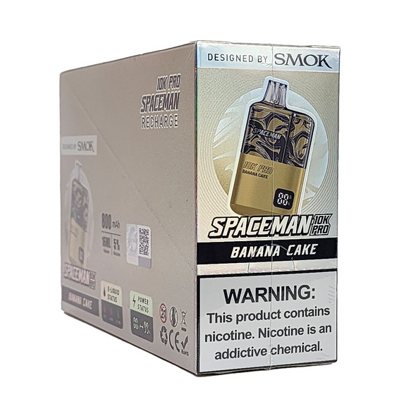 Wholesale SMOK Spaceman 10k Pro disposable vapes (box of 5) Banana Cake