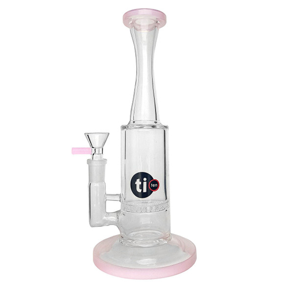 Titan 10" Stemless Honeycomb Water Pipe Pink