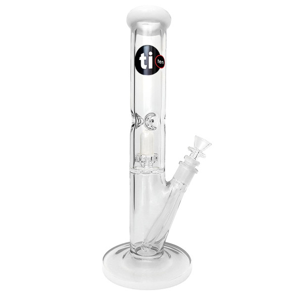 Titan 16" Water Pipe with Shower Perc White