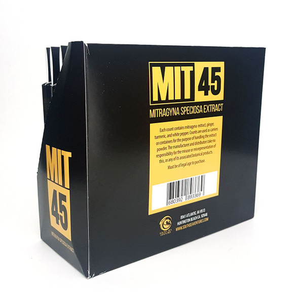 MIT 45 Gold Kratom Capsules box back
