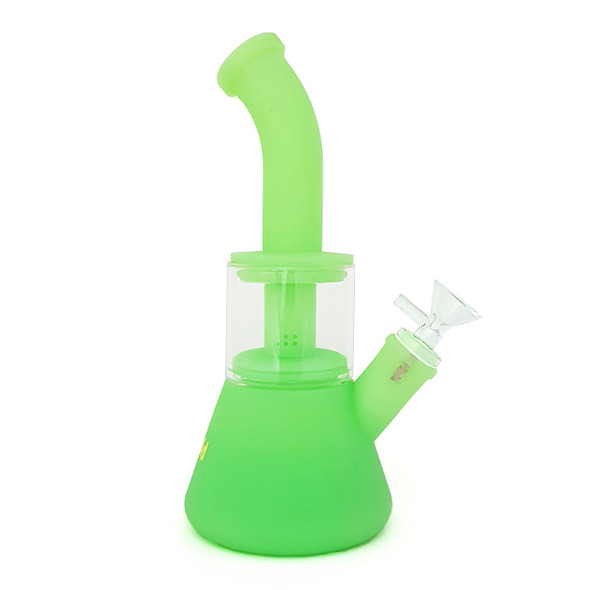 Waxmaid Glabea 8" Silicone Beaker Water Pipe Glow in the Dark