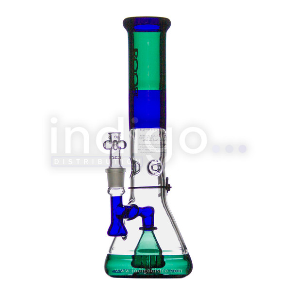 ROOR Tech 14" Fixed Beaker Water Pipe Blue & Jade