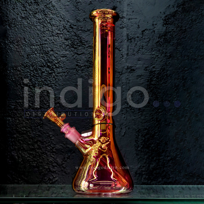 ROOR Gold Fume Beaker 14" 45x5 Water Pipe