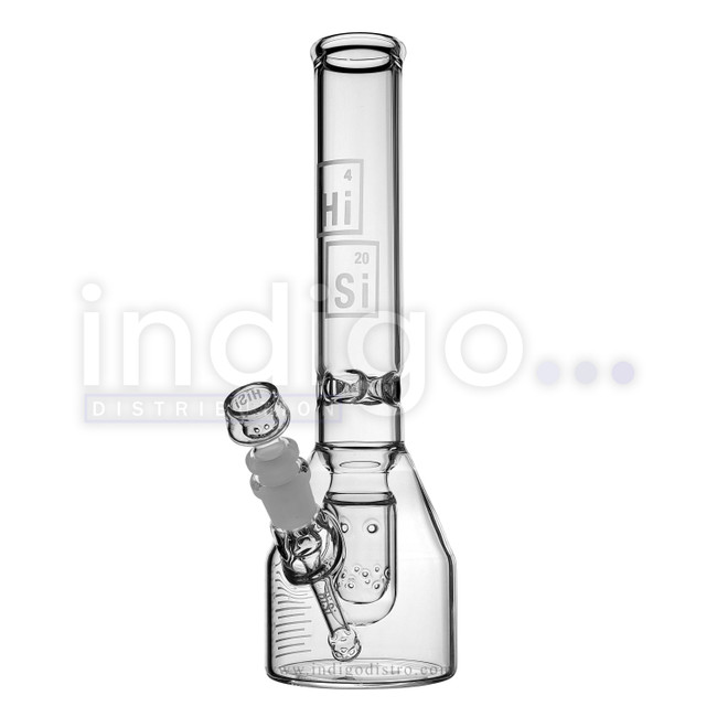 HiSi 13" Junior Double U Perc Glass Bong