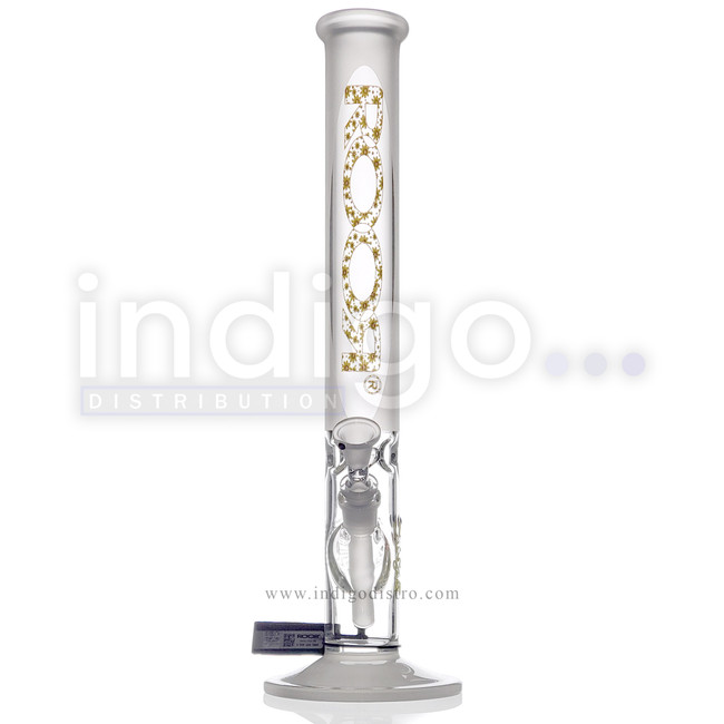 ROOR 18" Straight 50x5 Frosty Flowers Water Pipe